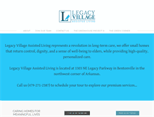 Tablet Screenshot of legacyvillagearkansas.org